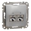 Computer socket, RJ45, aluminum, Sedna, SDD113467S