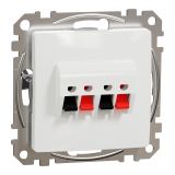 Audio socket, for built-in use, white color, Sedna, SDD111411