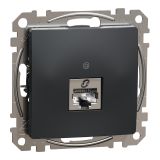 Computer socket, for built-in use, anthracite color, Sedna, SDD114466S