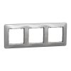 Triple decorative frame, aluminum, Sedna, Schneider, SDD313803