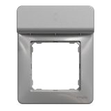 Single decorative frame, in aluminium color, from the Sedna series by Schneider Еlectric, SDD313809