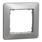 Single decorative frame, in aluminium color, from the Sedna series by Schneider Еlectric, SDD313801