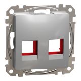 Decorative cover, in aluminium color, from the Sedna series by Schneider Еlectric, SDD113441C