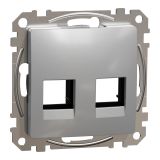 Decorative cover, in aluminium color, from the Sedna series by Schneider Еlectric, SDD113444C