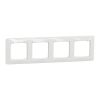 Quadruple decorative frame, white, Sedna, Schneider, SDD311804