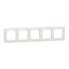 Five-panel decorative frame, white, Sedna, Schneider, SDD311805