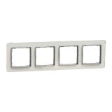 Четворна декоративна рамка, в цвят стъкло, от серия Sedna на Schneider Еlectric, SDD360804