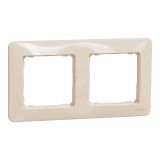 Двойна декоративна рамка, в цвят бежов, от серия Sedna на Schneider Еlectric, SDD312802