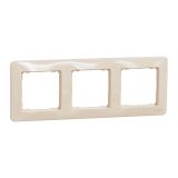 Тройна декоративна рамка, в цвят бежов, от серия Sedna на Schneider Еlectric, SDD312803