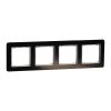 Четворна декоративна рамка, тъмно сив, Sedna, Schneider, SDD361804