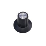 Knob with flange, ф6, ф22x17mm, black