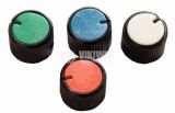 Potentiometer knob ф21х15mm, white, indicator