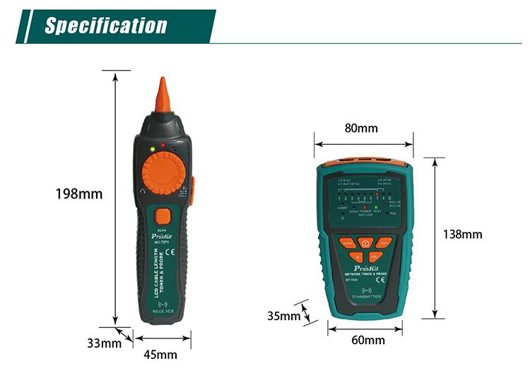 Network tester, RJ11/RJ45, MT-7028, PRO'S KIT