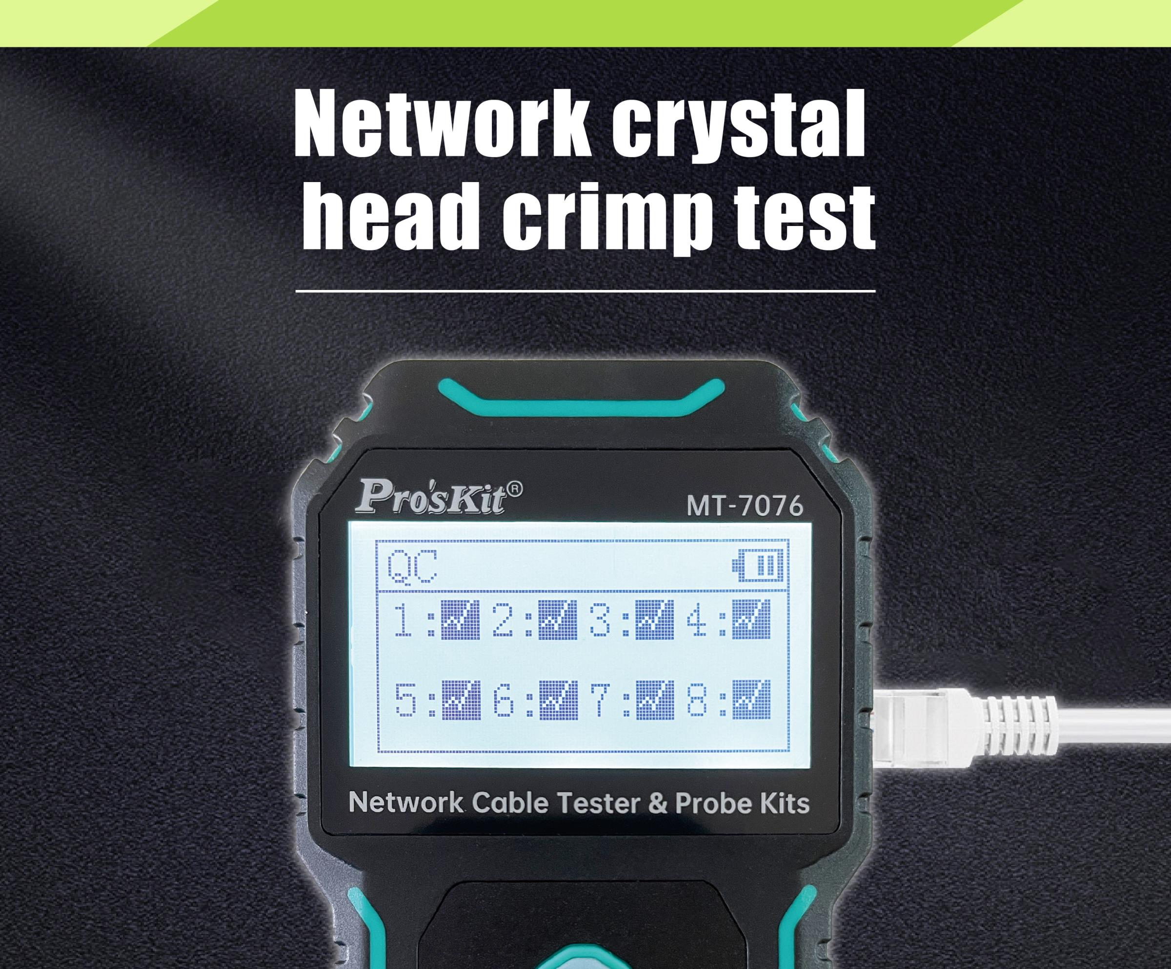 Тестер за компютърни мрежи, MT-7071N, за дължина, F, UTP, STP, PRO'S KIT