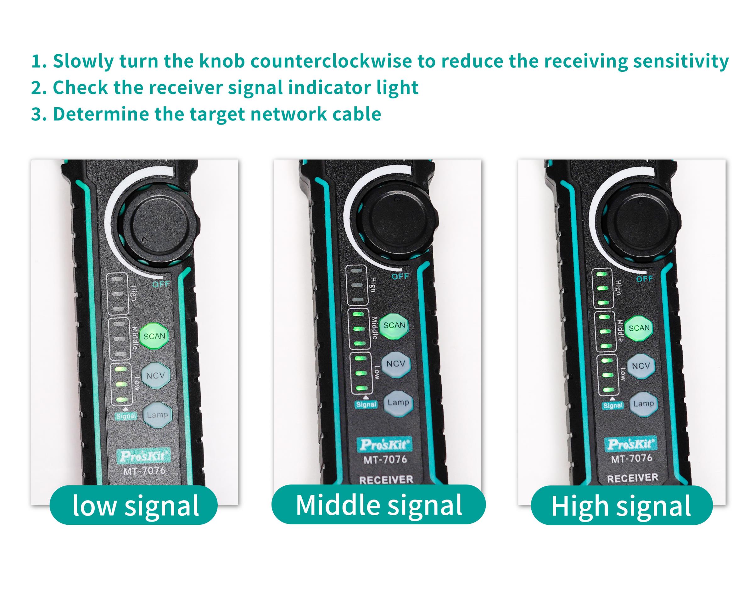 Тестер за компютърни мрежи, MT-7071N, за дължина, F, UTP, STP, PRO'S KIT