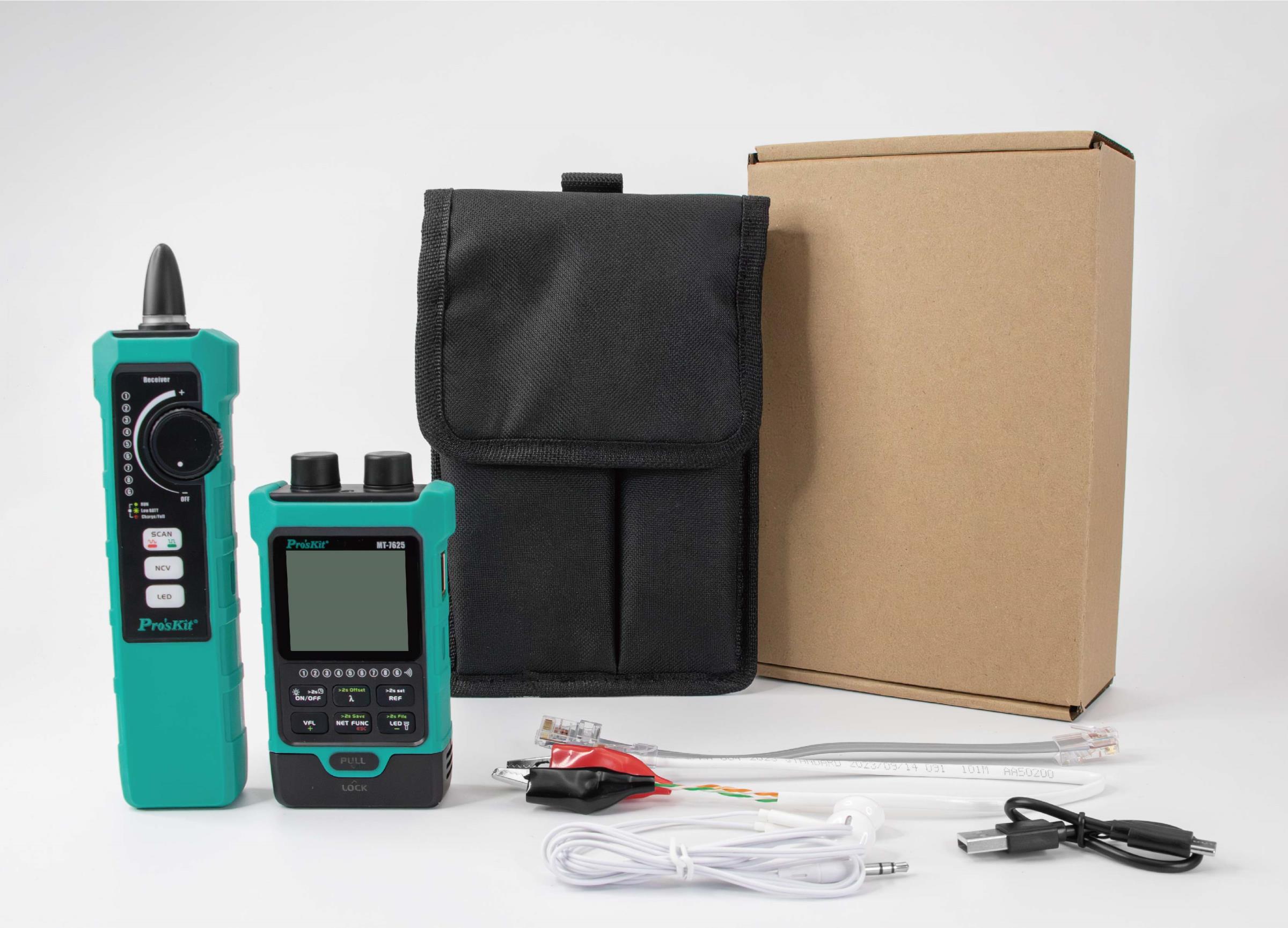 Тестер за компютърни мрежи, MT-7625, оптичен измервател, USB, PRO'S KIT