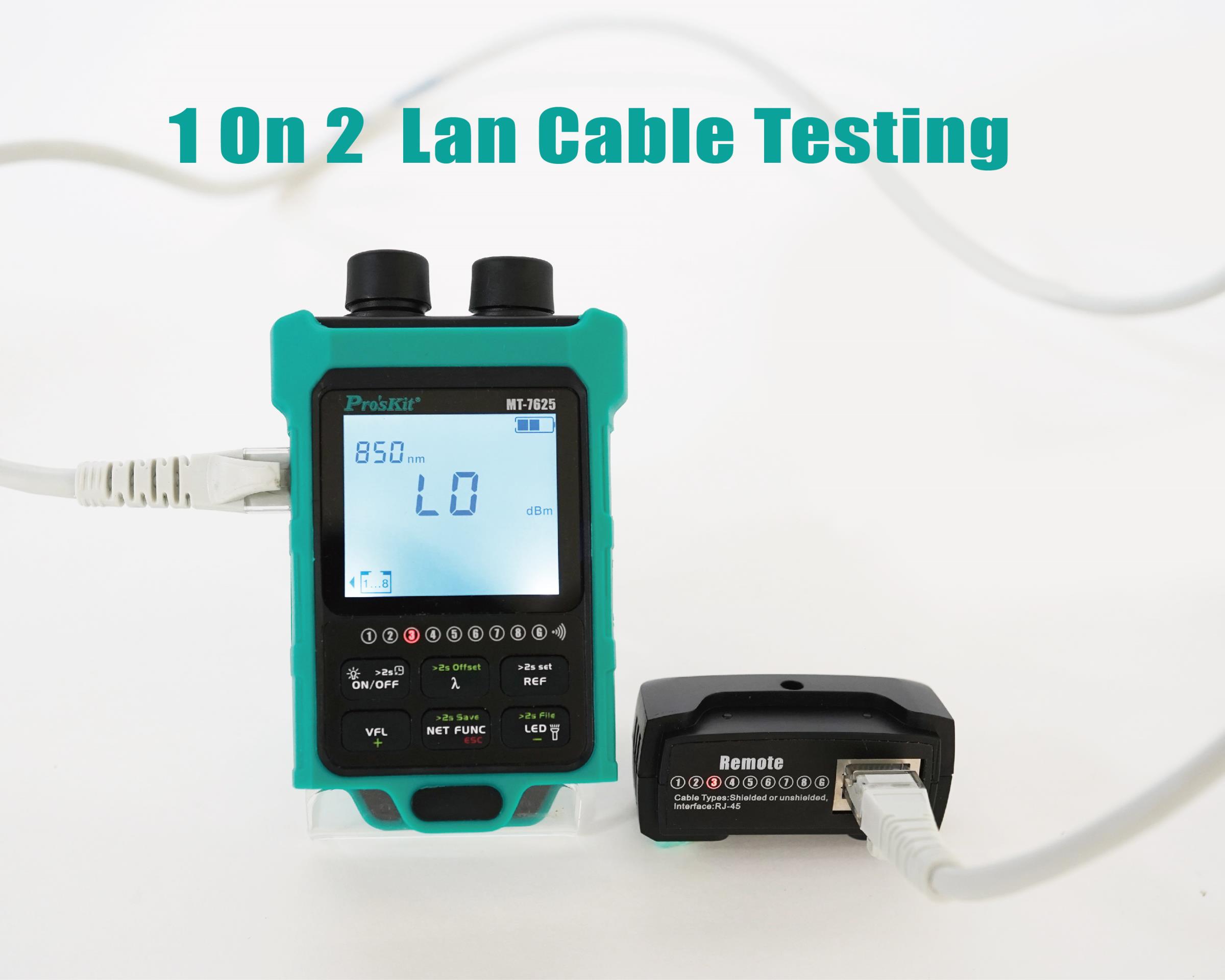 Тестер за компютърни мрежи, MT-7625, оптичен измервател, USB, PRO'S KIT