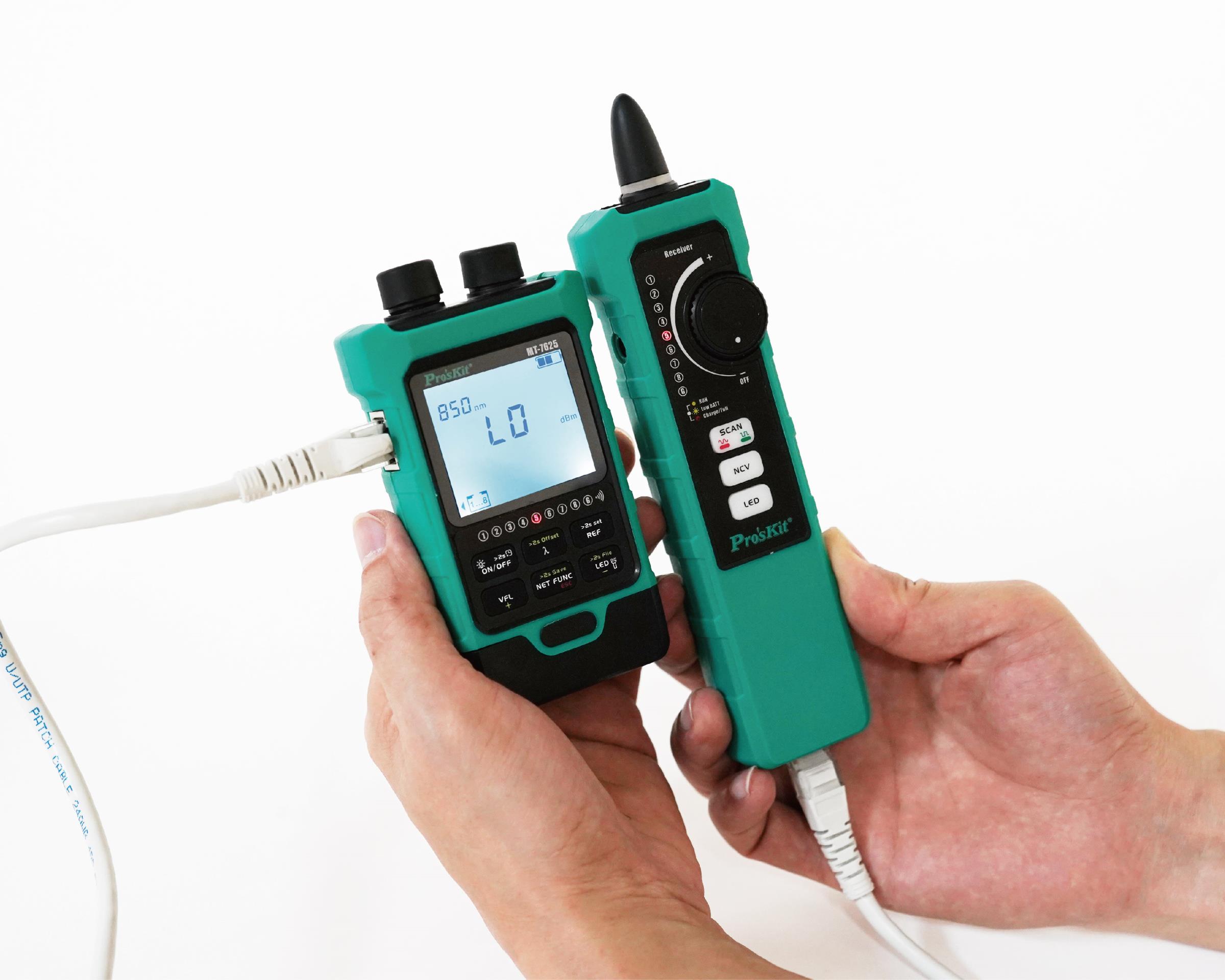 Тестер за компютърни мрежи, MT-7625, оптичен измервател, USB, PRO'S KIT