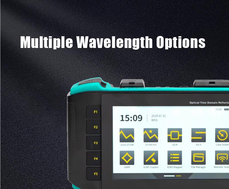Computer network tester, MT-7650, fiber optic cables, touchscreen, USB, PRO'S KIT