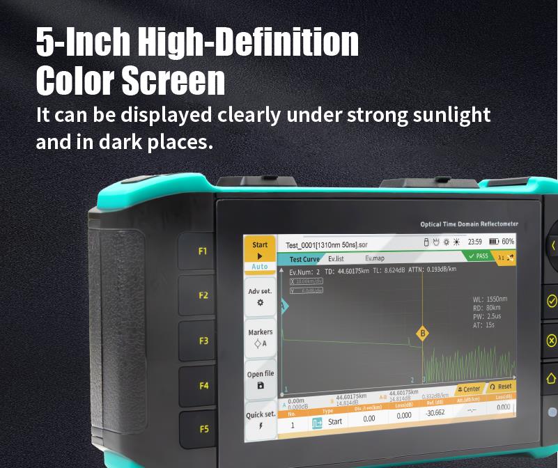 Computer network tester, MT-7650, fiber optic cables, touchscreen, USB, PRO'S KIT