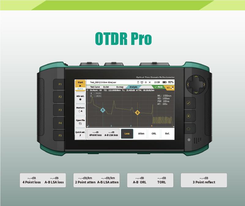 Computer network tester, MT-7650, fiber optic cables, touchscreen, USB, PRO'S KIT