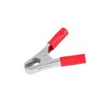 Щипки крокодил, за акумулатор, 32mm, 50A, гумирана изолация, червен