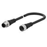 Sensor cable C1DH4-1, male/female, straight connector, 4-pin, 1m, M12
