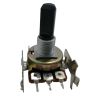 Linear potentiometer, mono, 100kohm, 0.25W, notch, THT
