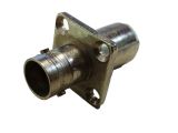Connector, adapter, metal, for panel, BNC/ F - F F