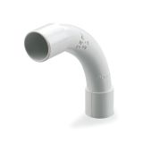 Ъгъл за тръба, ф25mm, Scame, 862.925/G, бял
