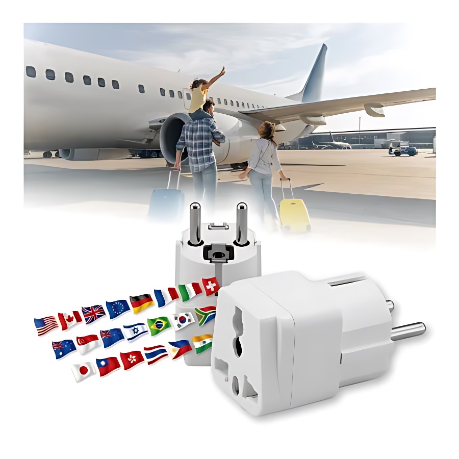 Туристически адаптер мултистандарт към контакт шуко, C480-103