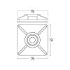 Self-adhesive base for cable ties, BY90-01221, 19x19mm, black - 2