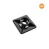 Self-adhesive base for cable ties, BY90-01221, 19x19mm, black, pack of 100 pcs.