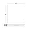 Капак за LED луна за стълби, BH07-00161, IP20, черен, квадрат 80x80mm - 3