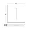 Капак за LED луна за стълби, BH07-00171, IP20,черен, квадрат 80x80mm - 3
