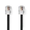 Телефонен кабел, RJ11 6P4C M-RJ11 6P4C M, Cu, 2m, черен, TCGL90200BK20, NEDIS - 3