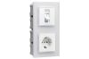 Water heater electric switch, 1 switch +1 socket, 25A + 16V , 250VAC, flush mounting, white, ATRA 4232
 - 1