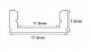 Aluminium profile for LED strip, narrow, outdoor mounting - 3