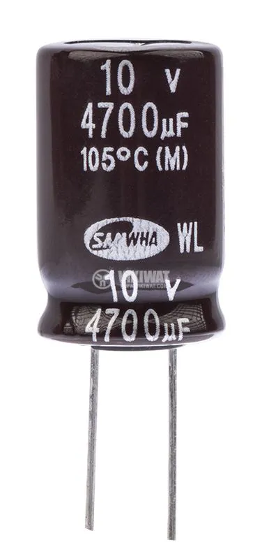 2x Elko 4700uF (µF), 10V radial 2x Elko 4700uF (µF), 10V radial