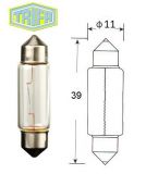 Auto Filament Festoon Lamp, 12VDC, 5W, C5W, SV8.5-8, 39mm