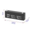 Акумулатор тягов, BAT0220, 12V, 2.2Ah, гелов - 2