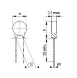 Терморезистор, PTC, 8.5 Ohm, C970, Ф9x2.5 mm - 2 - Викиват Терморезистор, PTC, 8.5 Ohm, C970, Ф9x2.5 mm - 2