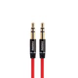 AUX кабел, Jack 3.5 stereo/m-Jack 3.5 stereo/m, 2m, червен