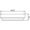 LED ceiling lamp BULKHEAD 18W, 220VAC, 1260lm, 6500K, cool white, IP54, waterproof, BC16-00630 - 2 - Vikiwat LED ceiling lamp BULKHEAD 18W, 220VAC, 1260lm, 6500K, cool white, IP54, waterproof, BC16-00630 - 2