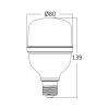 LED bulb, 18W, Е27, T80, 230VAC, 2100lm, 6500K, cool white, BA13-31823
 - 3