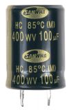 Електролитен кондензатор 100uF, 400V, THT, ф22x31mm 