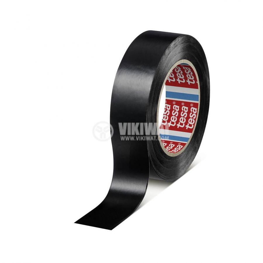 Черна PVC изолационна лента, tesaflex 53988, 10mx15mm
