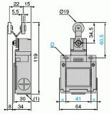 Краен изключвател, XCK-M115, DPST-NO+NC, 3A/240VAC, рамо с ролка - 2 - Викиват Краен изключвател, XCK-M115, DPST-NO+NC, 3A/240VAC, рамо с ролка - 2