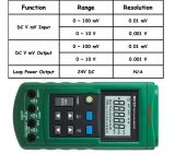 Volt / mA Calibrator (V / mA ) MS7221, 0-24mA, 0-10V - 2 - Vikiwat Volt / mA Calibrator (V / mA ) MS7221, 0-24mA, 0-10V - 2