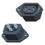 Power AC socket, DB-F-1, 10A/250VAC, male - 3 - Vikiwat Power AC socket, DB-F-1, 10A/250VAC, male - 3
